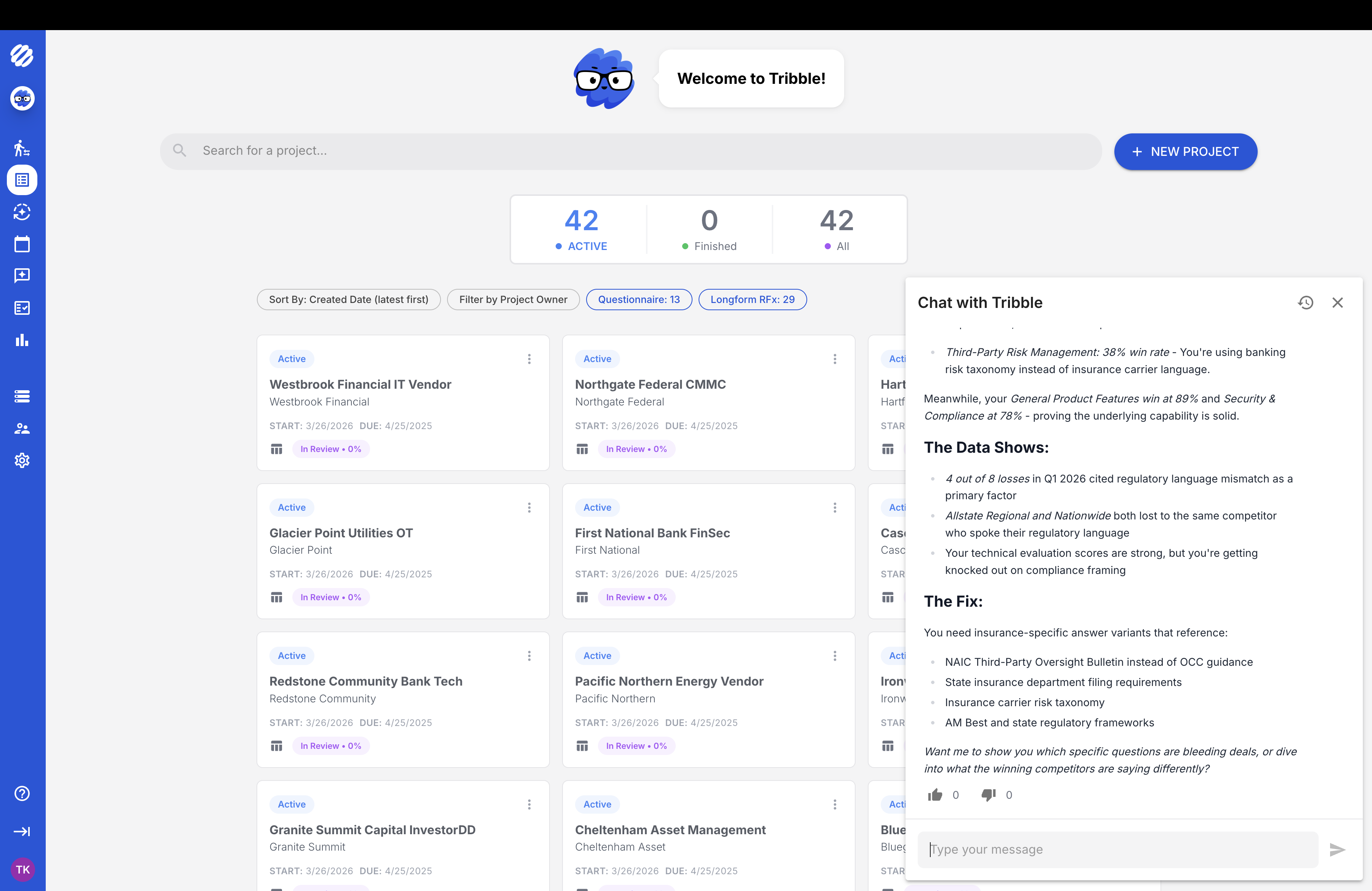 Tribble Chat — actionable recommendations